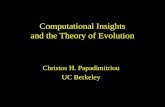 Computational Insights and the Theory of Evolution