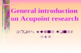 General introduction on Acupoint research