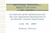 Writing Controls Applications  on Java TM