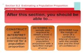 Section 8.2 Estimating a Population Proportion