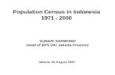 Population Census in Indonesia 1971 - 2000