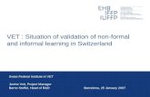 VET : Situation of validation of non-formal and informal learning in Switzerland