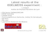 Latest results ot the EDELWEISS experiment :