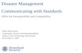 Disaster Management Communicating with Standards Office for Interoperability and Compatibility
