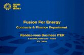 What is F4E The Contracts & Finance Department F4E Work Programme 2009 F4E and SMEs