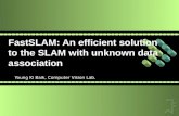 FastSLAM: An efficient solution to the SLAM with unknown data association