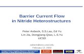Barrier Current Flow in Nitride Heterostructures