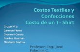 Costos Textiles y Confecciones Costo de un T-  Shirt