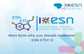Main facts why  you should remember  ESN KTU !