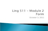 Ling 511 – Module 2 Form