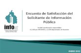 Encuesta de Satisfacción del Solicitante de Información Pública 14,606 cuestionario respondidos