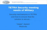 TETRA Security meeting needs of Military