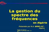 La gestion du spectre des fréquences en Algérie