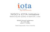NISO’s IOTA Initiative Measuring the Quality of OpenURL Links