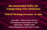 Recommended Policy for Categorizing Fire Emissions WRAP Meeting  November 15, 2001
