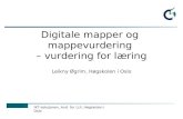 Digitale mapper og  mappevurdering  – vurdering for læring