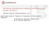 Verifying Dereference Safety via Expanding-Scope Analysis