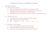 Chapter 6 Lecture 1 Acid-Base Concepts