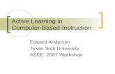Active Learning in Computer-Based-Instruction