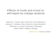 Effects of mode and mood on self-report by college students