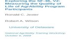 Exploring the SF-36, V2:  Measuring the Quality of Life of AgrAbility Program Participants