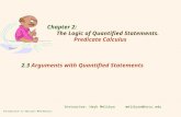 Chapter 2:  The Logic of Quantified Statements. Predicate Calculus