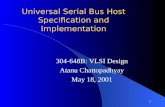 Universal Serial Bus Host Specification and Implementation