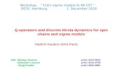 Q-operators and discrete Hirota dynamics for spin chains and sigma models
