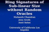 Ring Signatures of Sub-linear Size without Random Oracles