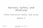 Battery Safety and Handling EFCOG Electrical Safety Task Group Module 9