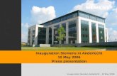Inauguration Siemens in Anderlecht 10 May 2006 Press presentation