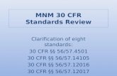 MNM 30 CFR Standards Review