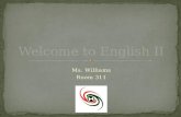 Welcome to English II