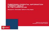 EMBEDDING ESSENTIAL INFORMATION LITERACY SKILLS  IN THE CURRICULUM