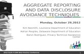 Aggregate Reporting and Data Disclosure Avoidance Techniques