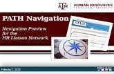 PATH Navigation Navigation Preview for  the  HR Liaison Network