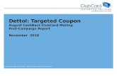 Dettol : Targeted Coupon August CashBack ClubCard Mailing Post-Campaign Report November  2010