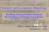 Building Stronger Math Students By Building a Stronger Foundation The MCPS  K –  12 Math Program