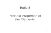 Topic  8 Periodic Properties of the Elements