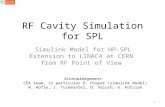 RF Cavity Simulation for SPL