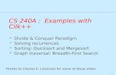 CS 240A :  Examples with Cilk++