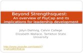 Beyond Strengthsquest:   An overview of PsyCap and its implications for leadership development