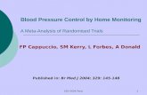 Blood Pressure Control by Home Monitoring A Meta-Analysis of Randomised Trials