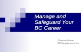 Manage and Safeguard Your BC Career