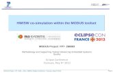 HW/SW co-simulation within the MODUS toolset
