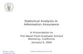 Statistical Analysis in  Information Assurance