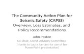 John Paxton Co-Chair, CAPSS Advisory Committee