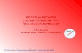 INTERPLAY BETWEEN COLLINS ASYMMETRY AND TWO-HADRON ASYMMETRY F.  Bradamante