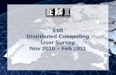 EMI Distributed Computing User Survey Nov 2010 – Feb 2011
