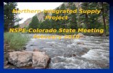 Northern Integrated Supply Project NSPE-Colorado State Meeting February 2010